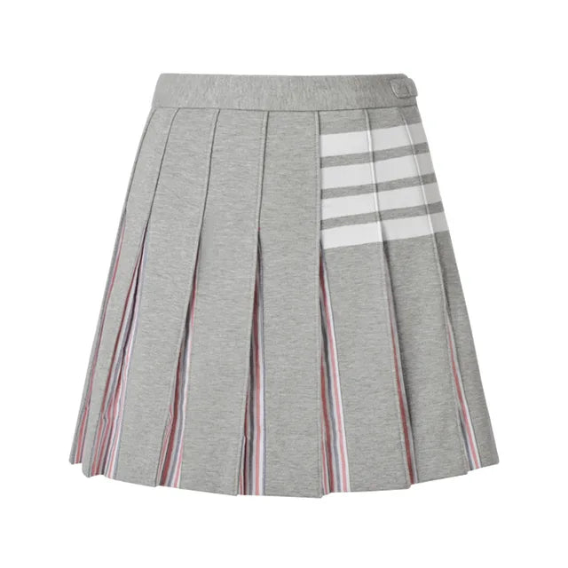 TB THOM Women's Pleated Skirt Summer Casual Kawaii A-line Classic Stripes Skirt Japanese School Uniform Mini Skirts for Girls