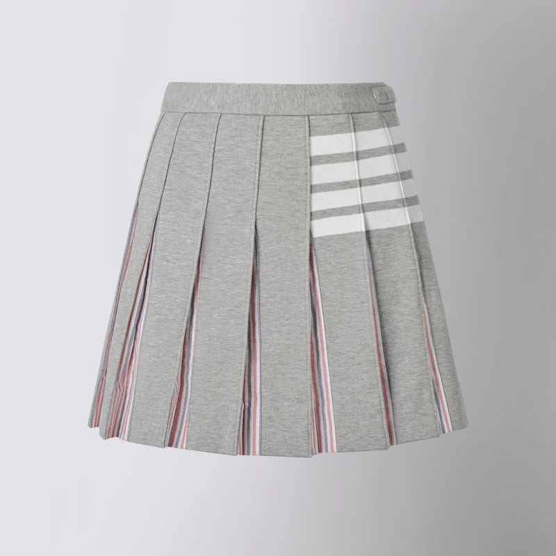 TB THOM Women's Pleated Skirt Summer Casual Kawaii A-line Classic Stripes Skirt Japanese School Uniform Mini Skirts for Girls